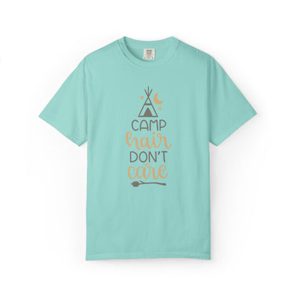 Camp Hair Don’t Care Adventure Mountain Tee Fun Activities Unisex Heavy Cotton T-Shirt