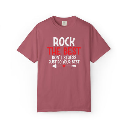 Motivational Rock The Best Stop Wishing Start Doing Action Goal Setting Modern Tee Achievement Self-Improvement Unisex Heavy Cotton T-Shirt