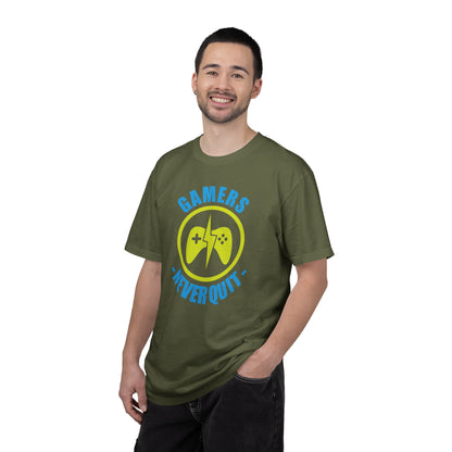 Inspirational Gamers Never Quit Virtual Immortality Forever A Gamer Immortalized In Pixels Unisex Heavy Cotton T-Shirt