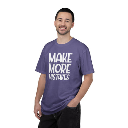 Make More Mistakes Trendy Tee Learning Journey Empowerment Creative Passionate Hard Work Keep Trying Unisex Heavy Cotton T-Shirt