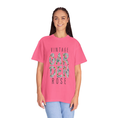 Vintage Garden Rose Heartwarming Lovely Trendy Tee Sweet Charismatic Beautiful Fragrance Happiness Unisex Heavy Cotton T-Shirt