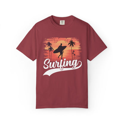 Exciting Surfing Catch The Wave Barrels & Breaks Shortboard Beach Vibes Unisex Heavy Cotton T-Shirt