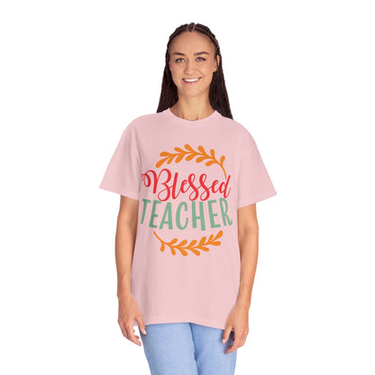 Blessed Teacher Role Model Supportive Learning Positive Reinforcement Moral Values Unisex Heavy Cotton T-Shirt