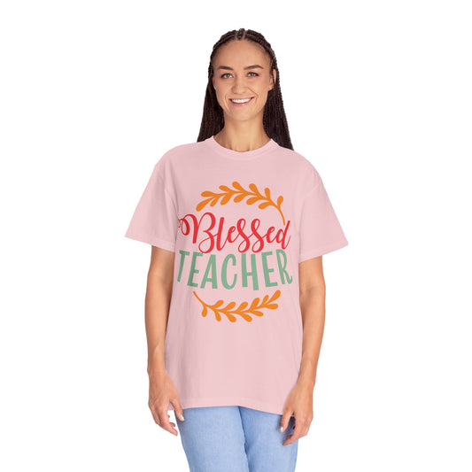 Blessed Teacher Role Model Supportive Learning Positive Reinforcement Moral Values Unisex Heavy Cotton T-Shirt
