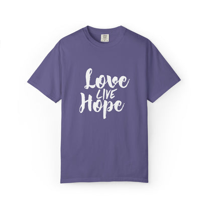 Love live hope Modern Tee Achievement Self-Improvement Unisex Heavy Cotton T-Shirt
