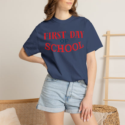 Funny First Day School Learning Legend Super Scholar Junior Geniuses Science Star Student’s Day Unisex Heavy Cotton T-Shirt