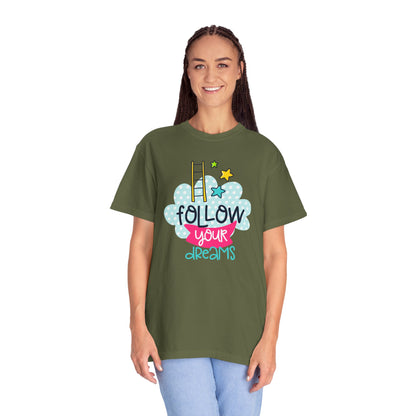 Follow Your Dreams Aspiration Determination Courage Night Wishes Unisex Heavy Cotton T-Shirt