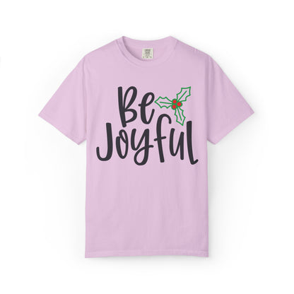 Be Joyful Festival Season Tee Twinkle Lights New Year Celebration Merry Christmas Noel Delight Unisex Heavy Cotton T-Shirt