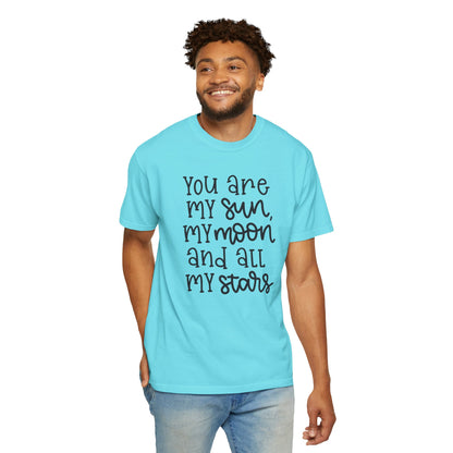 You Are My Sun My Moon And All My Stars Lovers Tee Hug Rainbow Passion Unconditional Soulful Connection Unisex Heavy Cotton T-Shirt