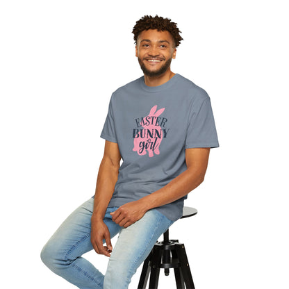 Easter Bunny Girl Holy Week Celebration Spring Festival Tee Christian Holiday Excitement Eggs Good Friday  Unisex Heavy Cotton T-Shirt