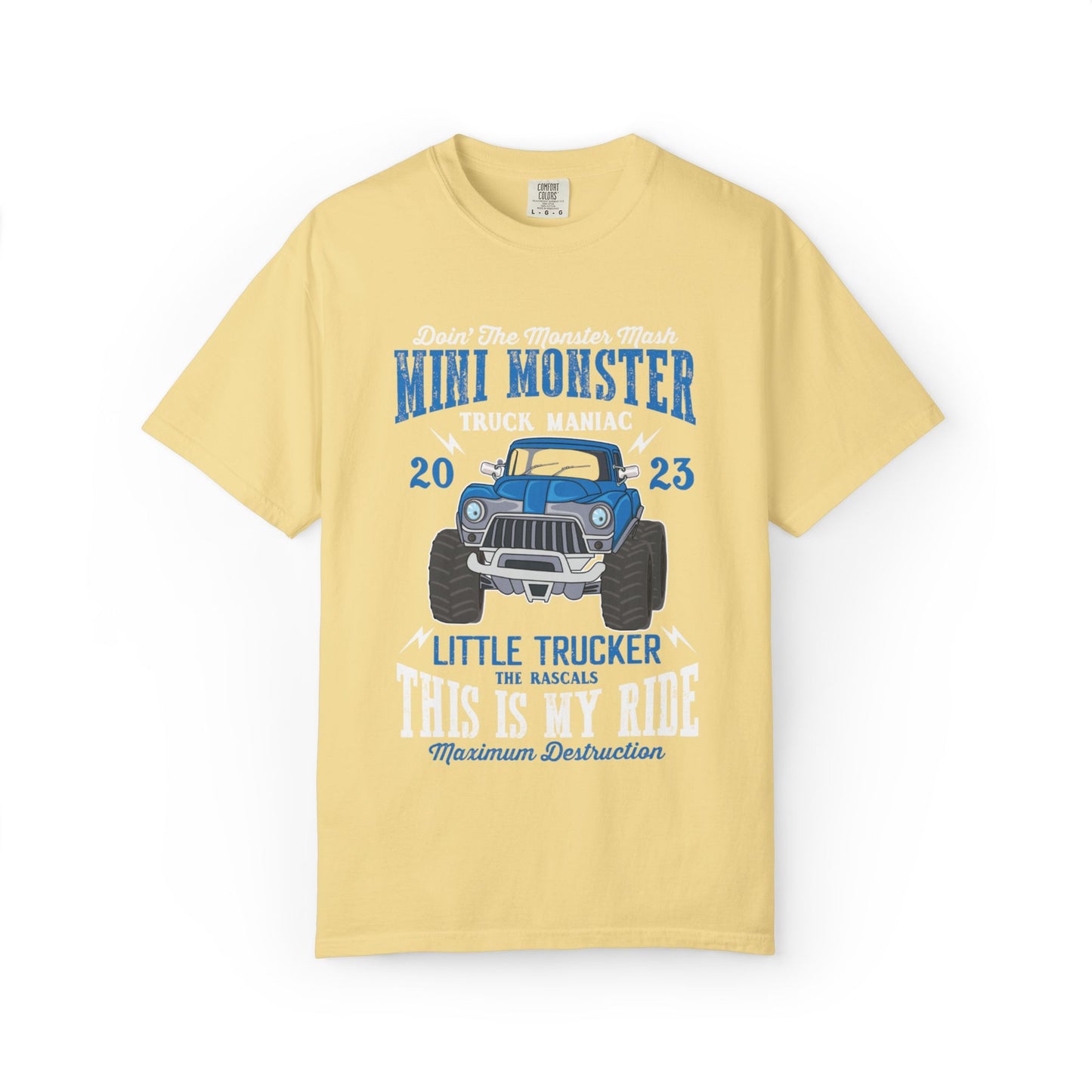 Funny Mini Monster Truck Manic Speed Truck Power Sarcastic Extreme Adventure Four-Wheel Drive Unisex Heavy Cotton T-Shirt