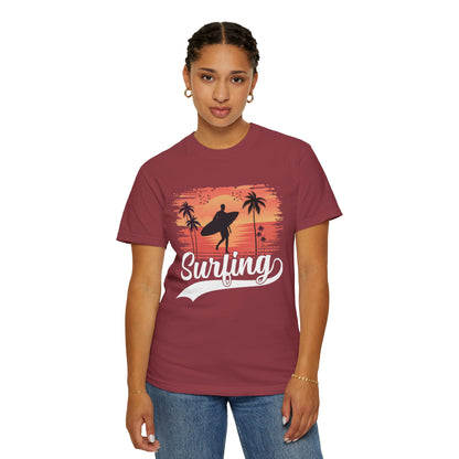 Exciting Surfing Catch The Wave Barrels & Breaks Shortboard Beach Vibes Unisex Heavy Cotton T-Shirt