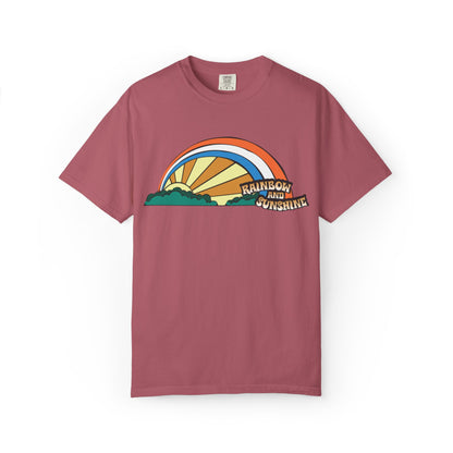 Rainbow And Sunshine Summer Trendy Tee Sunshine Days Ice Cream Summer Camp Beachcombing Anchor Unisex Heavy Cotton T-Shirt