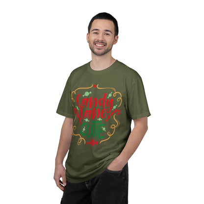 Candy Cane Cutie Enjoying Tee Tiny Helpers Jingle Bell Bling Festival Season Merry Christmas Unisex Heavy Cotton T-Shirt