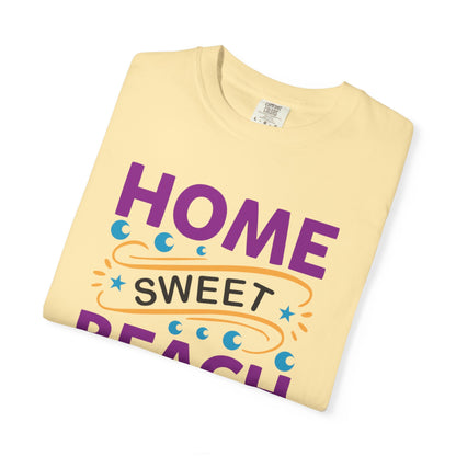 Enjoyable Home Sweet Beach House Beach Life Sun Sand Sea Seashells Sea Breeze Beach Sun Glasses  Unisex Heavy Cotton T-Shirt