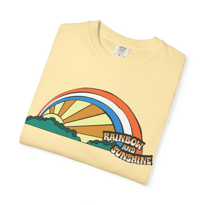 Rainbow And Sunshine Summer Trendy Tee Sunshine Days Ice Cream Summer Camp Beachcombing Anchor Unisex Heavy Cotton T-Shirt