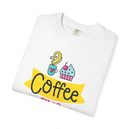 Funny Coffee Time Beans Latte Lovers Tee Black Brew Addicted Barista Freak Unisex Heavy Cotton T-Shirt