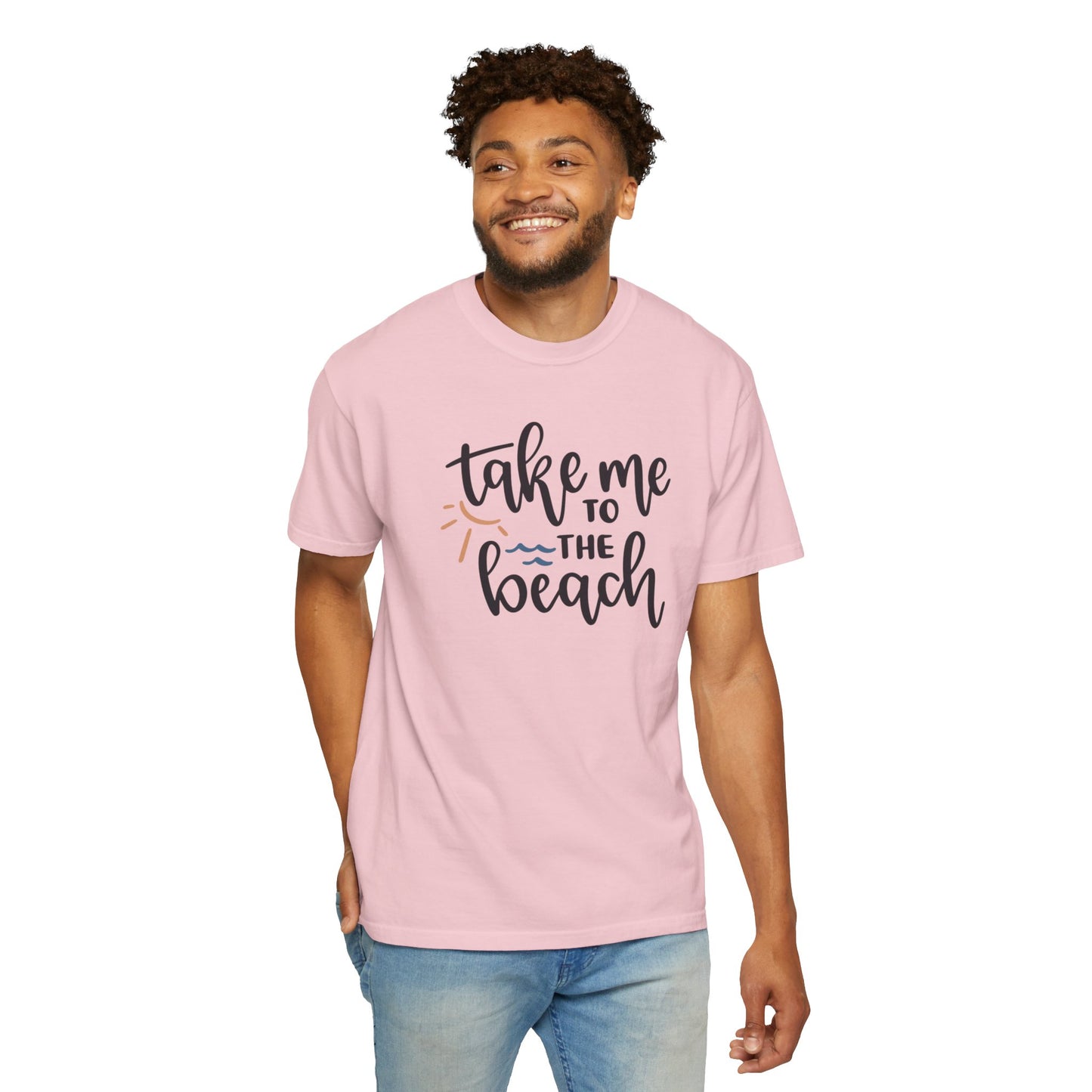 Take Me To The Beach Sunset Vibes Ocean Tee Sandy Celebration Adventure Camp Unisex Heavy Cotton T-Shirt