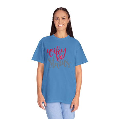 Wifey Status Loyal Tee Fun-loving Elegant Captivating Graceful Amazing Unisex Heavy Cotton T-Shirt