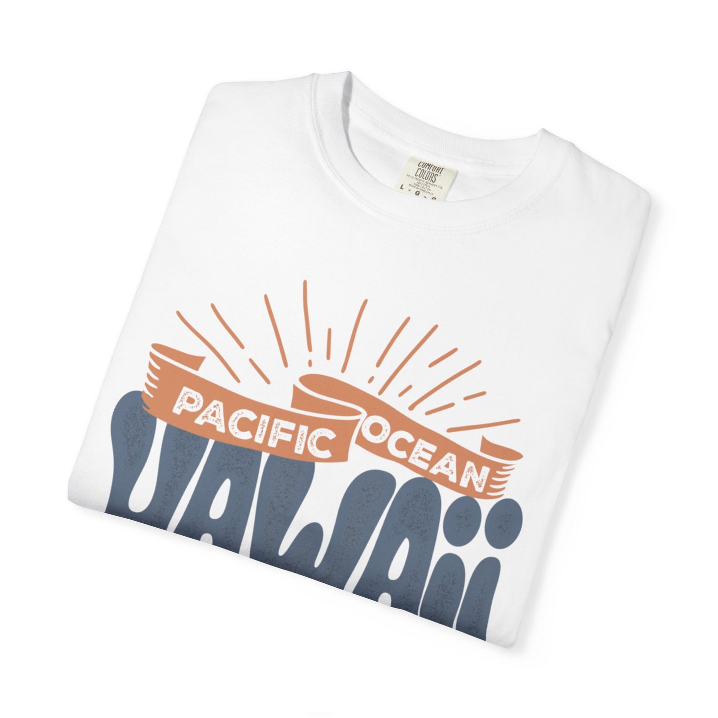 Enjoyable Pacific Ocean Hawaii Wave Rider Beach Life Sun Sand Sea Seashells Sea Waves Beach Sun Glasses Beach Surfers Unisex Heavy Cotton T-Shirt