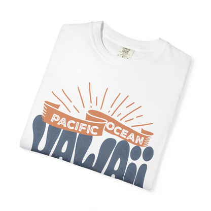 Enjoyable Pacific Ocean Hawaii Wave Rider Beach Life Sun Sand Sea Seashells Sea Waves Beach Sun Glasses Beach Surfers Unisex Heavy Cotton T-Shirt