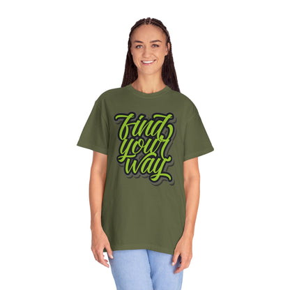Find Your Way Direction Guidance Tee Exploration Adventure Destination Unisex Heavy Cotton T-Shirt