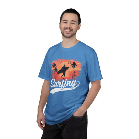 Exciting Surfing Catch The Wave Barrels & Breaks Shortboard Beach Vibes Unisex Heavy Cotton T-Shirt