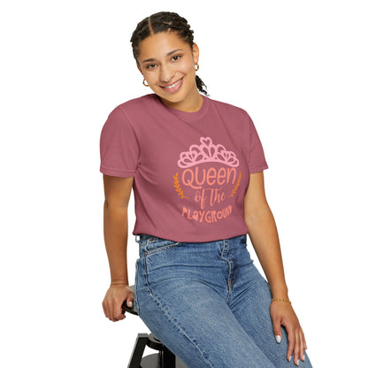 Queen Of The Playground Playtime Learning Objectives Early Toddlers Tee Childhood Development Unisex Heavy Cotton T-Shirt