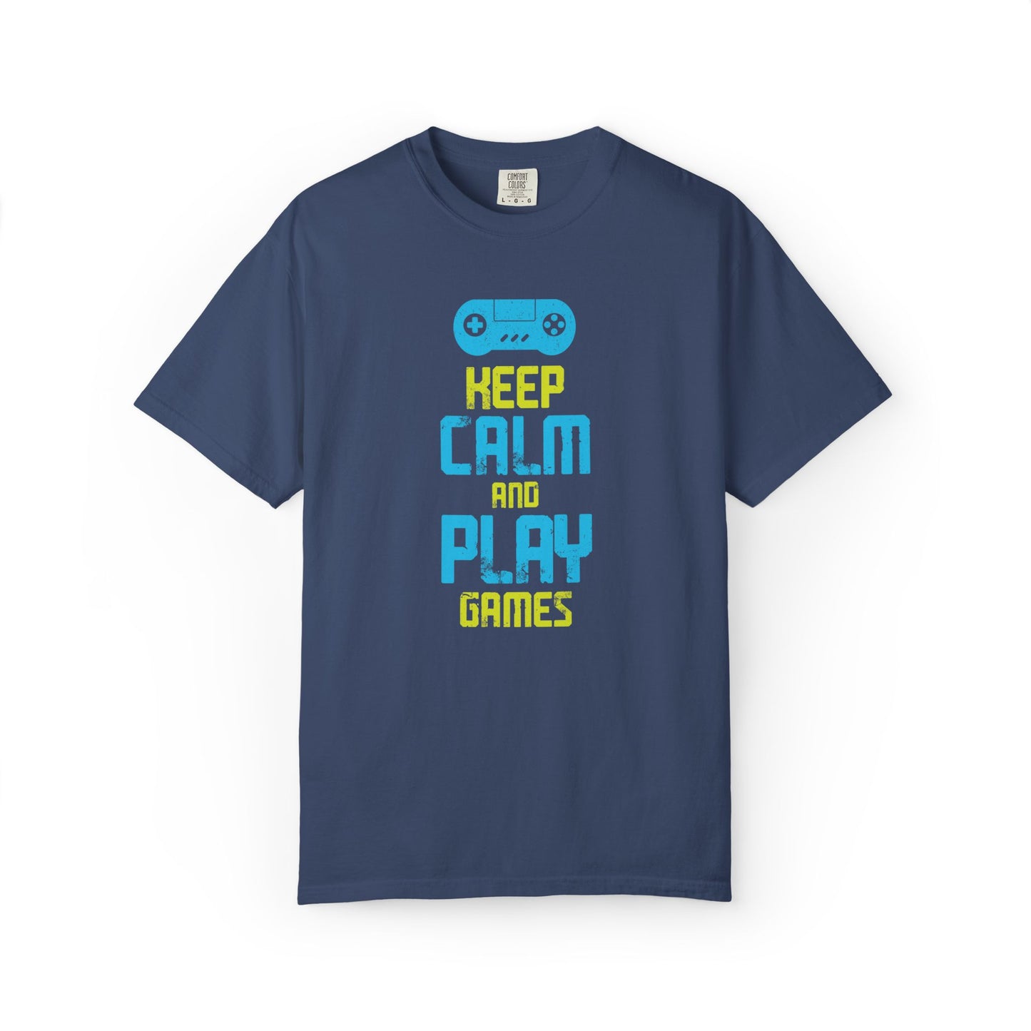 Funny Keep Calm And Play Games Pro Gamer Skills Gaming Mindset Sarcastic Gameplay Optimization Unisex Heavy Cotton T-Shirt