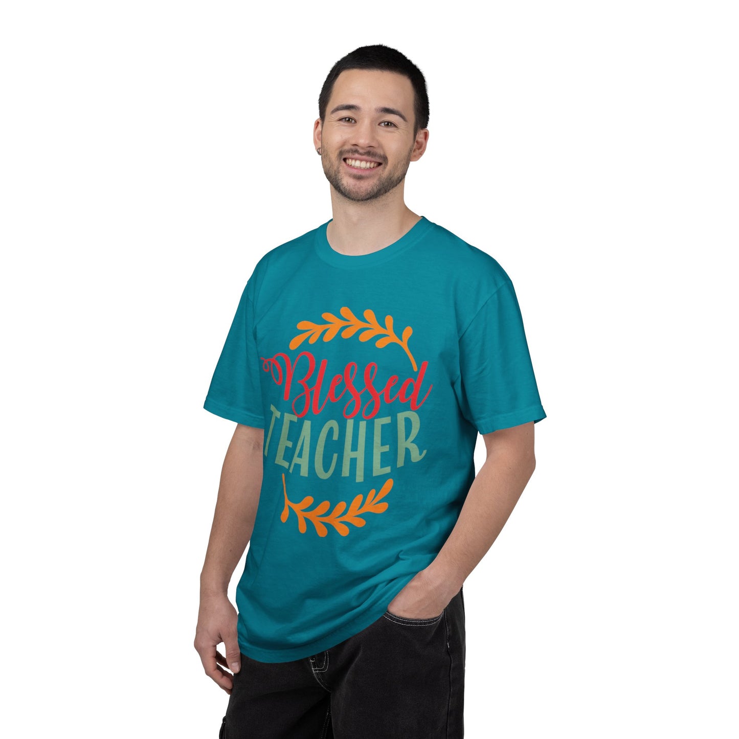 Blessed Teacher Role Model Supportive Learning Positive Reinforcement Moral Values Unisex Heavy Cotton T-Shirt
