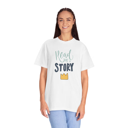 Read Me A Story Time Travel Superhero Parallel Trendy Tee Universe Fiction Connection Grand Parents Unisex Heavy Cotton T-Shirt