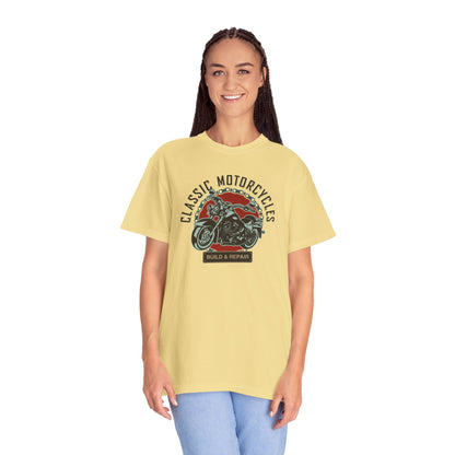 Classic Motorcycles Custom Engine Club Motorbike Lovers Trendy Tee High-speed Rider Adventure Racer Unisex Heavy Cotton T-Shirt