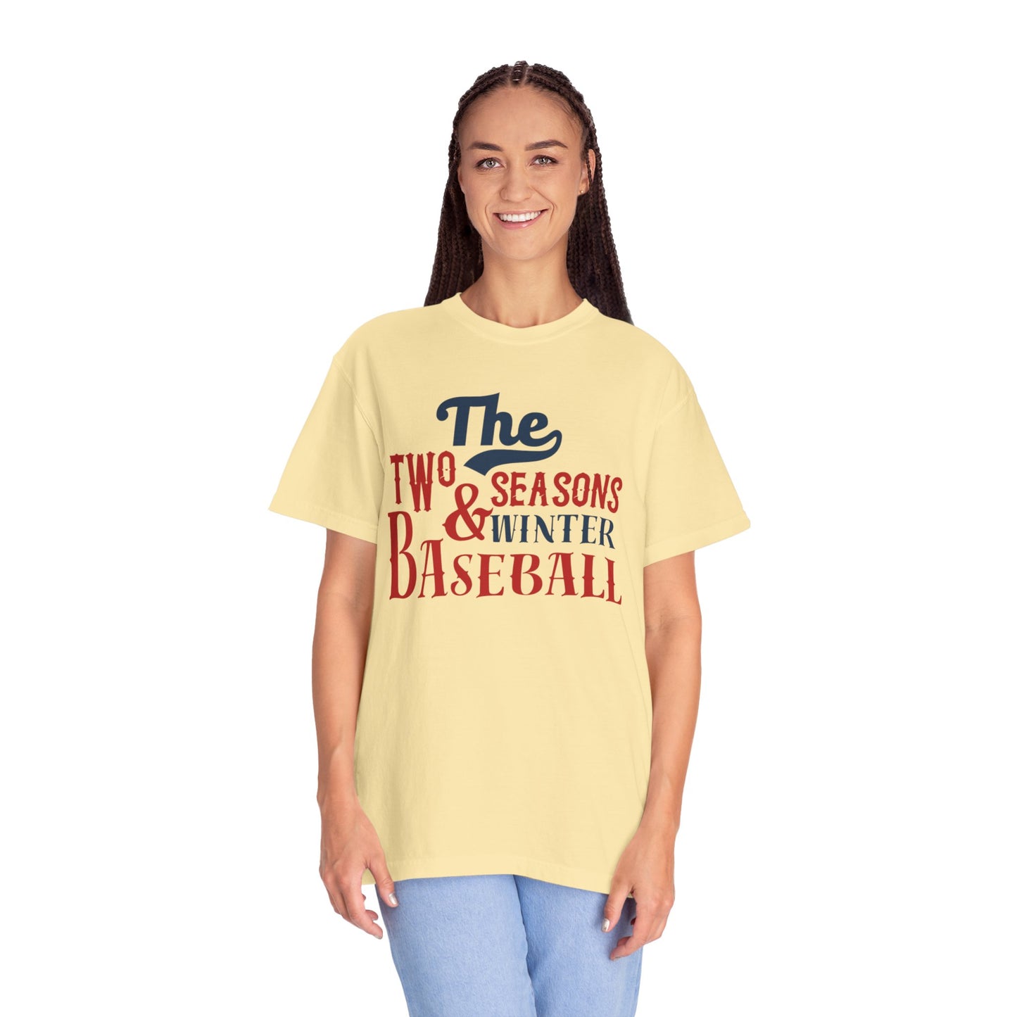 The Two Seasons Winter & Baseball Pitcher’s Snow Peace Tee Scoreboard Smiles Inning Of Joy Unisex Heavy Cotton T-Shirt