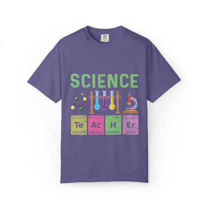 Inspirational Science Microscope Periodic Table Science Lab Chemicals Unisex Heavy Cotton T-Shirt