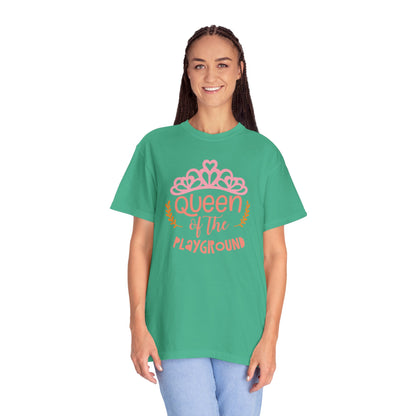 Queen Of The Playground Playtime Learning Objectives Early Toddlers Tee Childhood Development Unisex Heavy Cotton T-Shirt