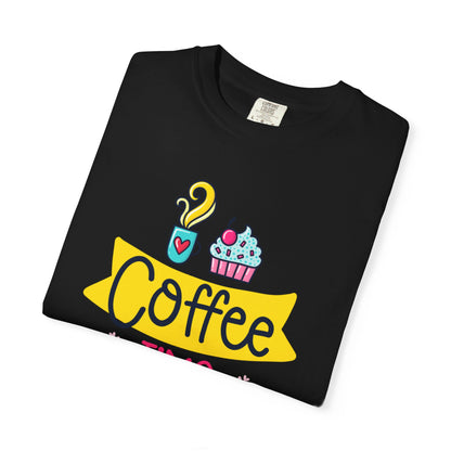 Funny Coffee Time Beans Latte Lovers Tee Black Brew Addicted Barista Freak Unisex Heavy Cotton T-Shirt
