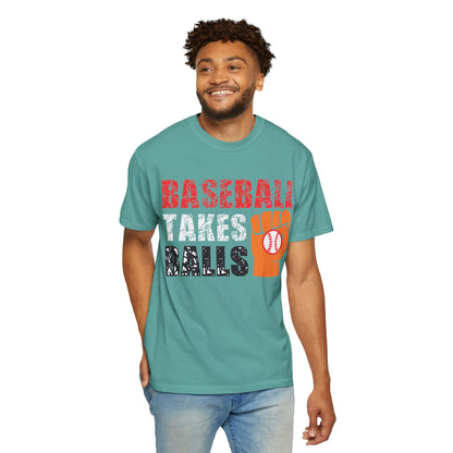 Baseball Takes Ball Defensive Prowess Tee Fielding Excellence Outfield Expertise Unisex Heavy Cotton T-Shirt