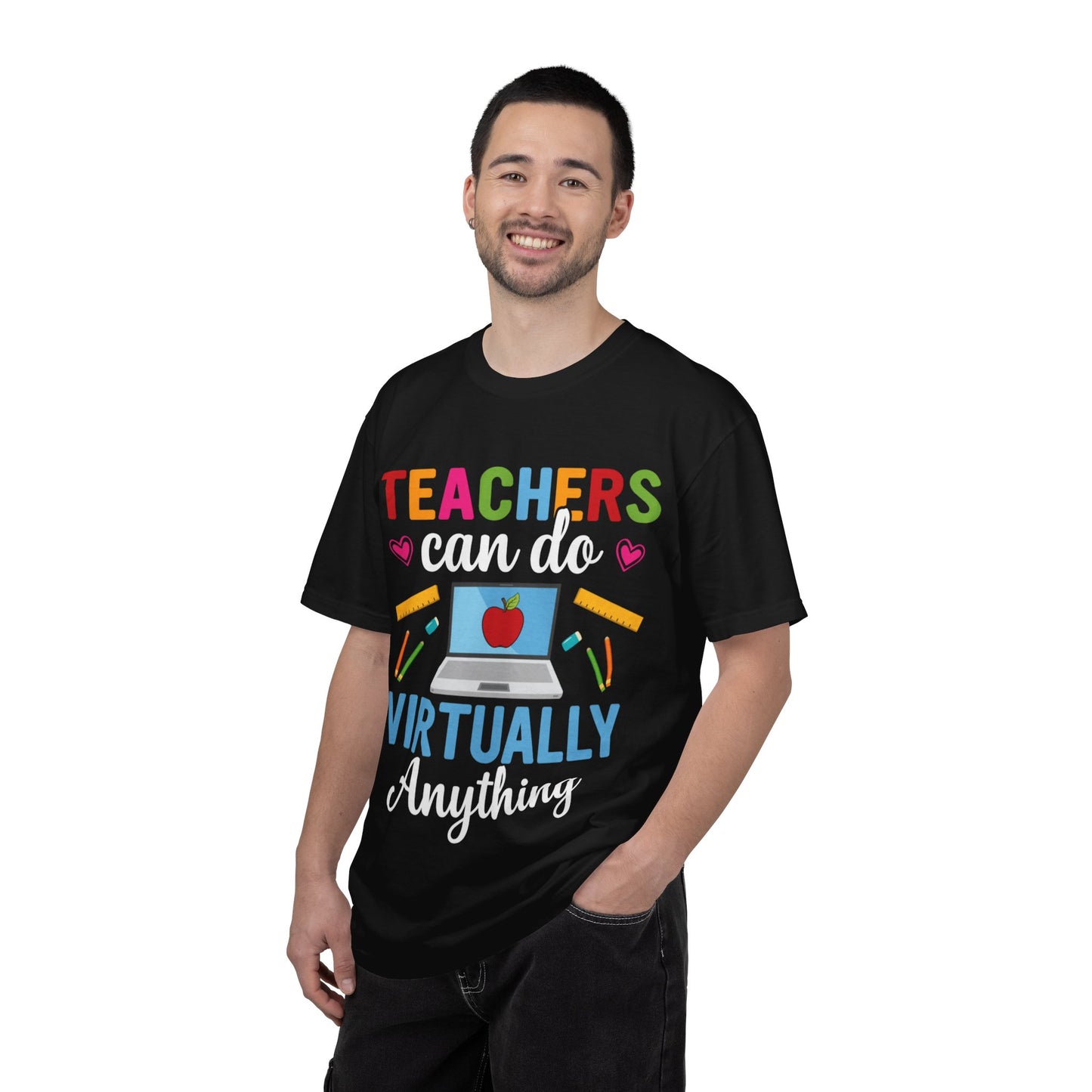 Inspirational Teacher Can Do Virtually Anything Enlightenment Bridge Builder Lifelong Mission Unisex Heavy Cotton T-Shirt