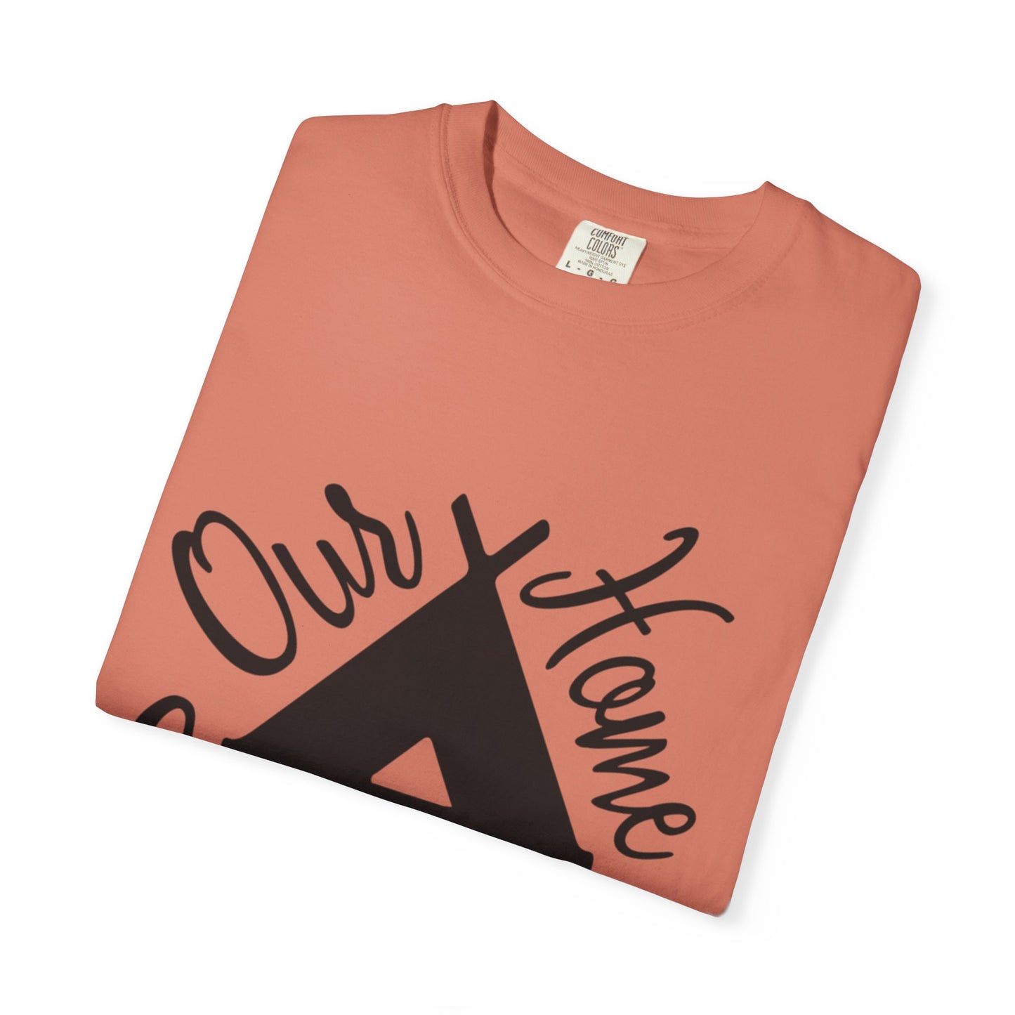 Our Home Camping Freedom Fighter Adventure Lovers Tee Nature Exploration Bonfire Travel Van Unisex Heavy Cotton T-Shirt
