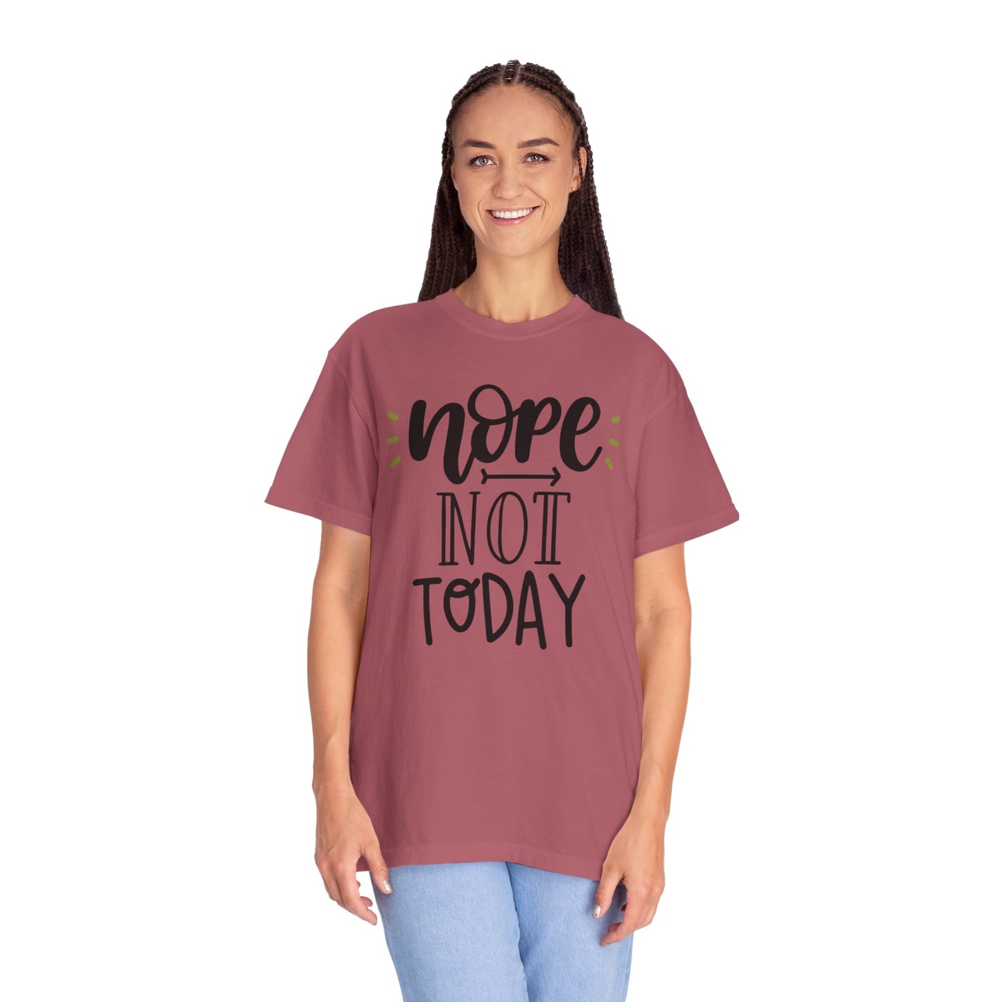 Nope Not Today Idle Moments Tee Cozy Living Contented Loafing Unisex Heavy Cotton T-Shirt