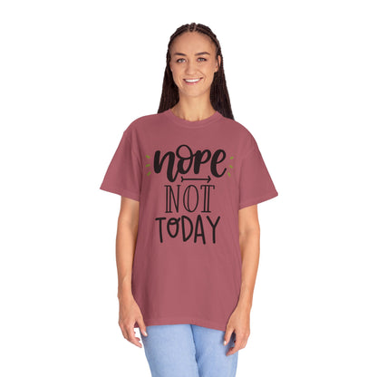 Nope Not Today Idle Moments Tee Cozy Living Contented Loafing Unisex Heavy Cotton T-Shirt