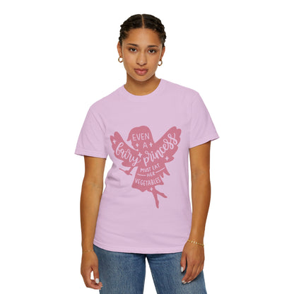 Even A Fairy Princess Must Eat Her Vegetables Parenting Advice Tee Healthy Eating Balanced Diet Unisex Heavy Cotton T-Shirt