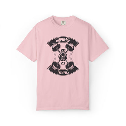 Inspirational Supreme Fitness Body Building Health & Supplements Fitness Lovers Dumbbells Bodybuilders Unisex Heavy Cotton T-Shirt