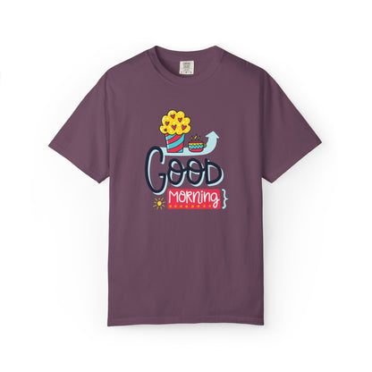 Good Morning Lazy Day Achiever Morning Champion Tee Daily Victory Sleep Defeated Unisex Heavy Cotton T-Shirt