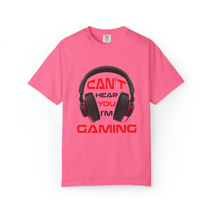 Can’t Hear You I’M Gaming Funny Trendy Tee Cool Gamer Headphones Pro Video Games Lover Game Focused Unisex Heavy Cotton T-Shirt