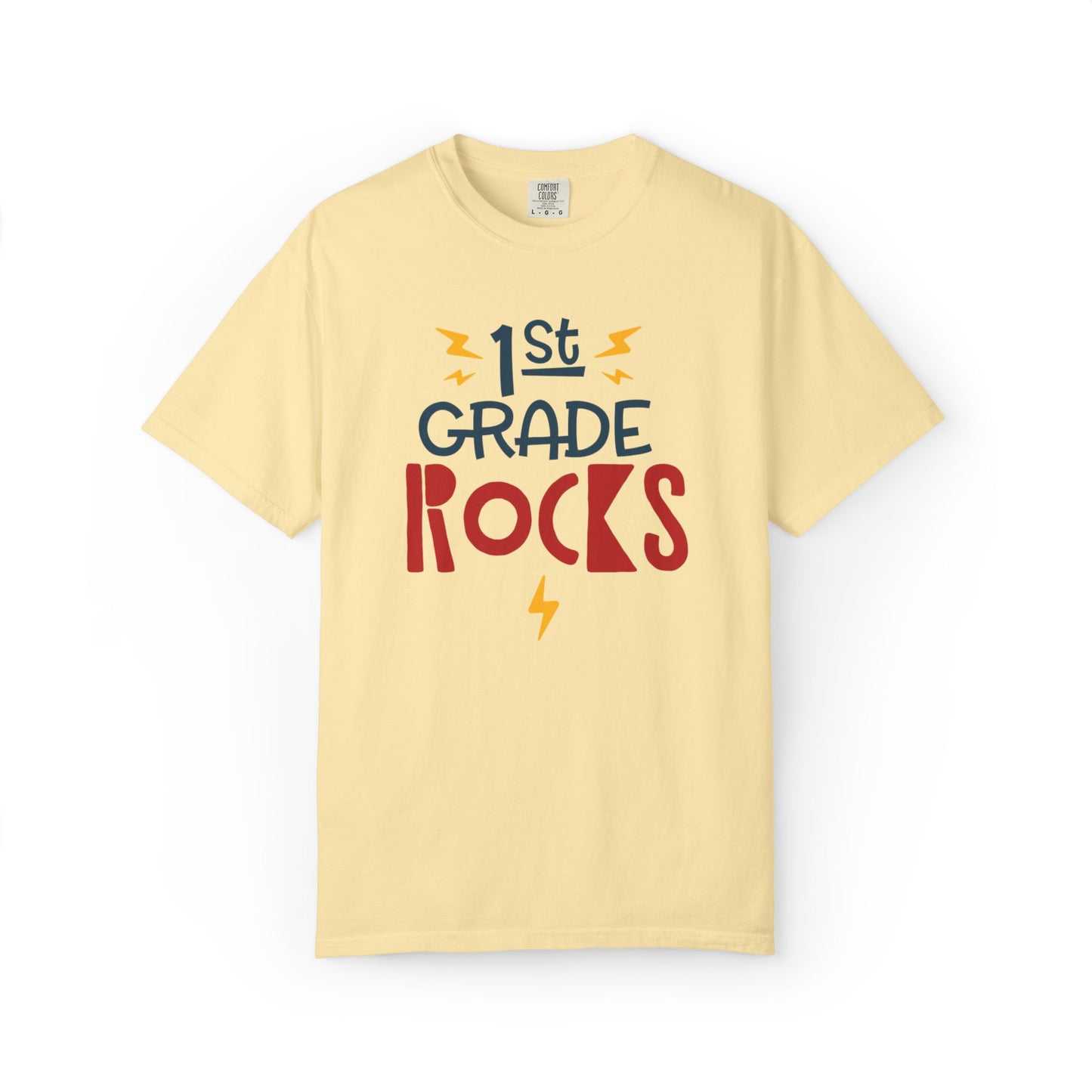 Funny 1st Grade Romeo Learning Legend Super Scholar Junior Geniuses Science Star Student’s Day Unisex Heavy Cotton T-Shirt