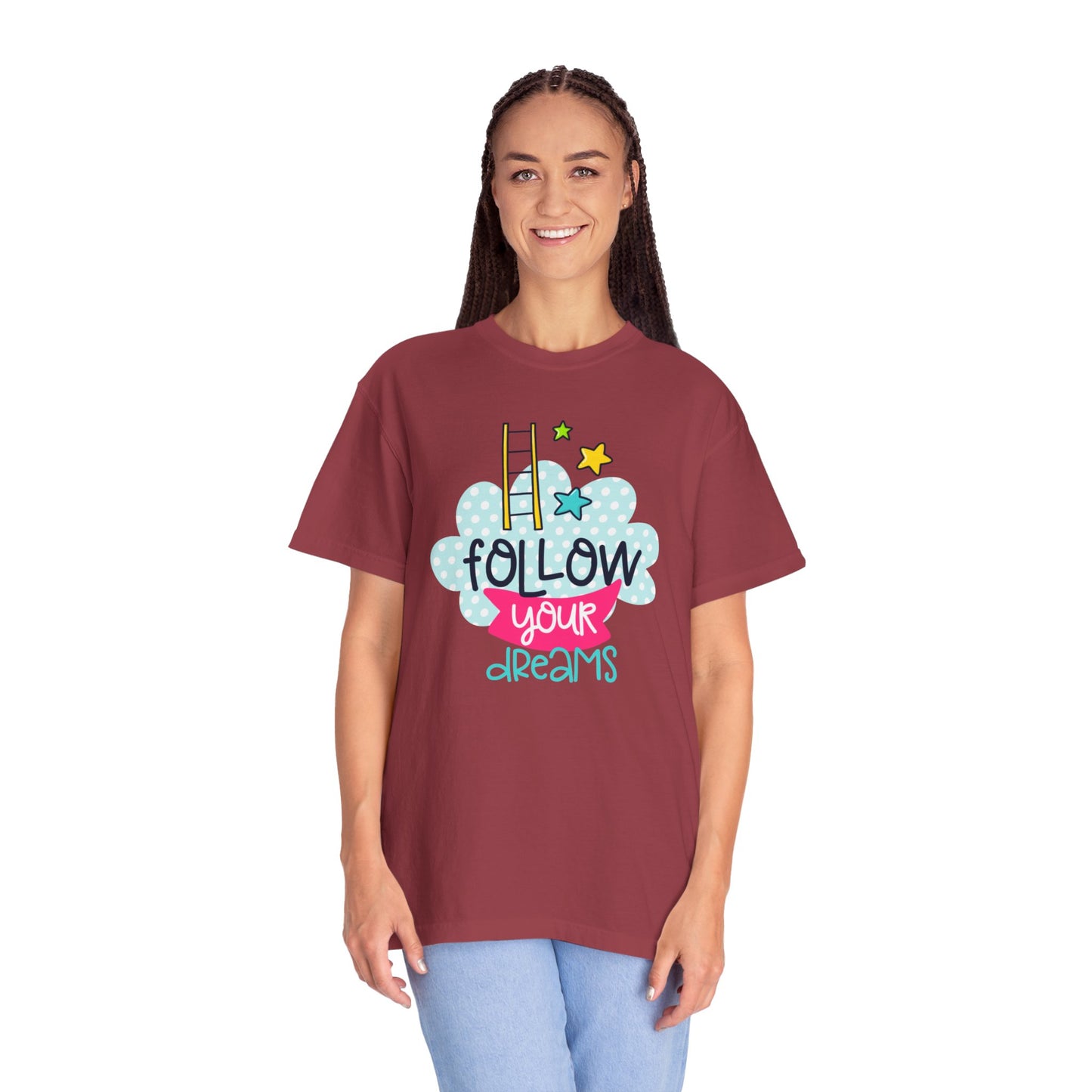 Follow Your Dreams Aspiration Determination Courage Night Wishes Unisex Heavy Cotton T-Shirt